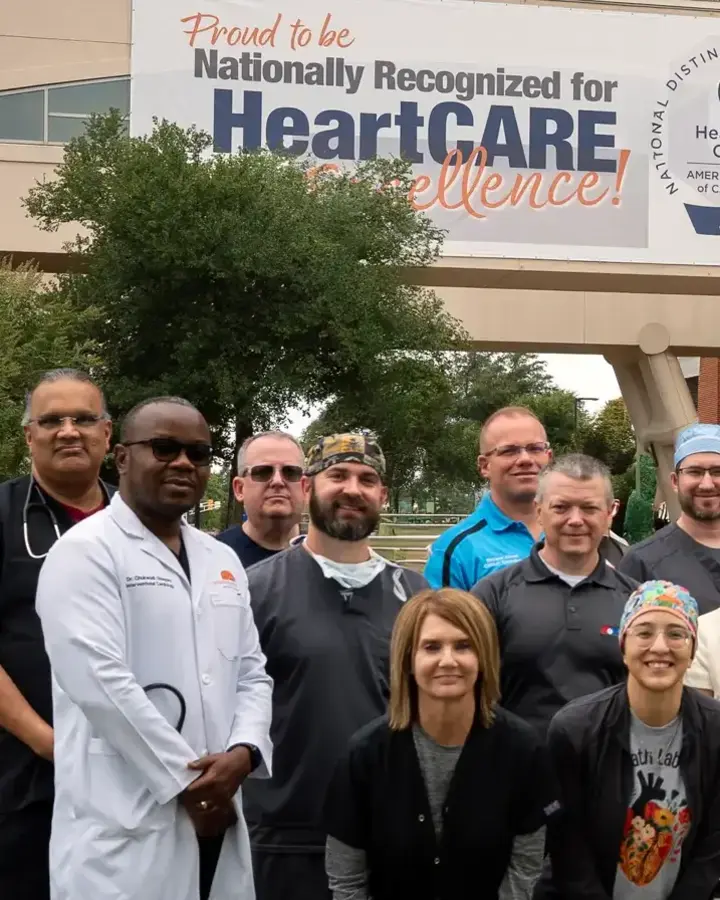 large group outside building