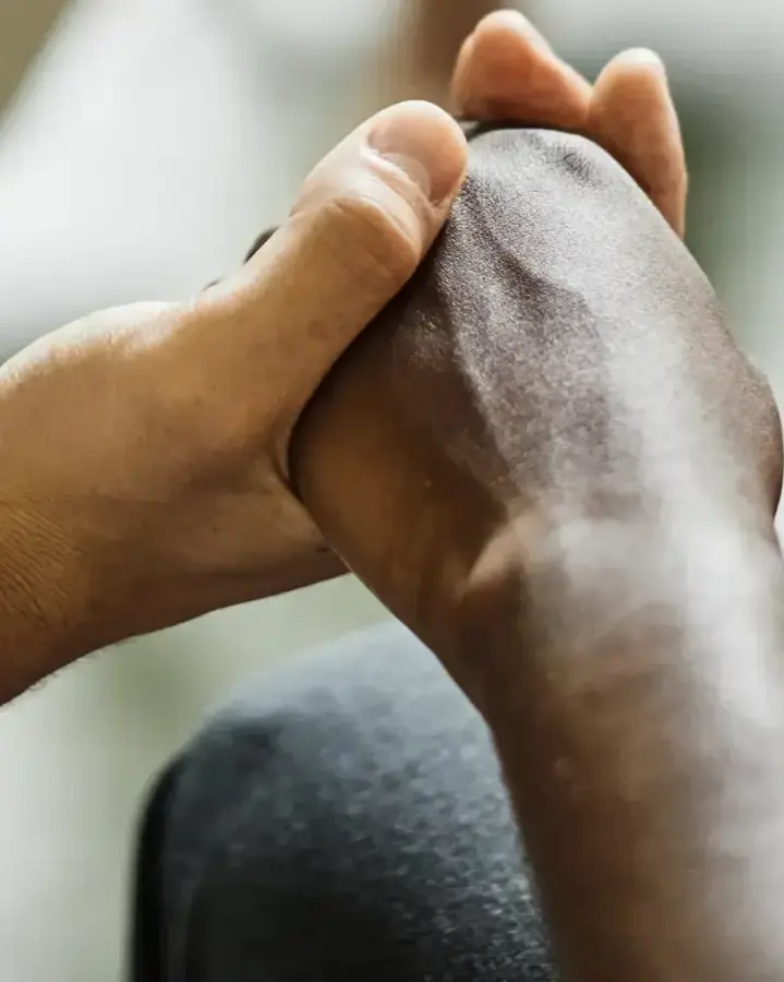 two hands being held